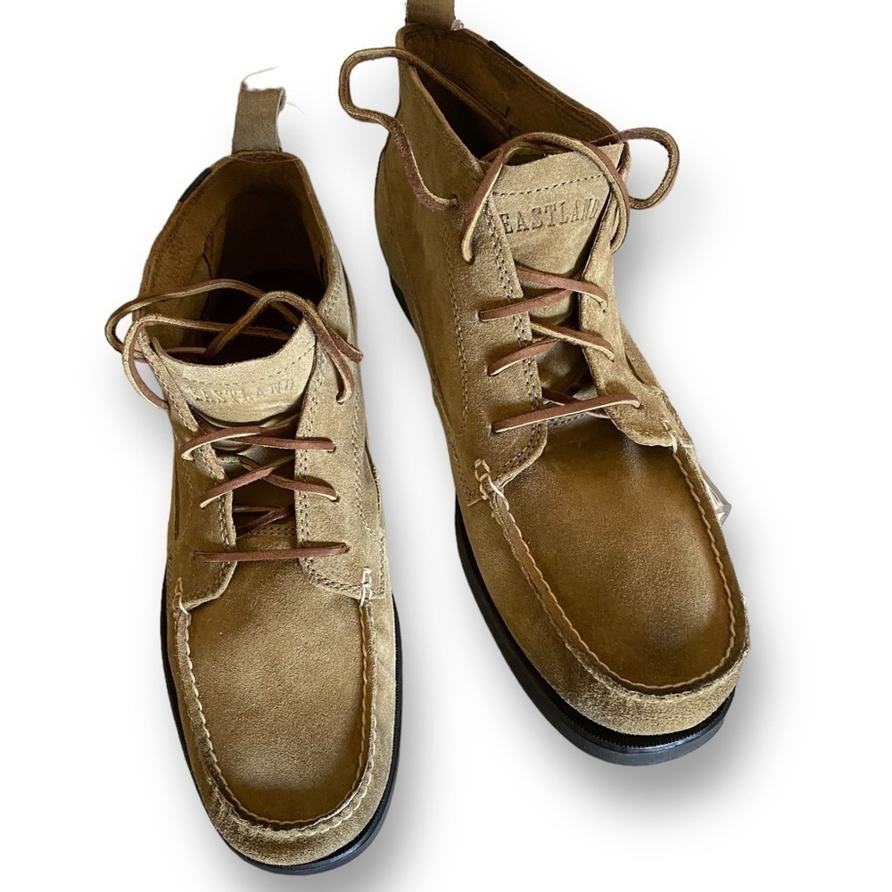 EASTLAND Leather Suede SENECA Camp Boot Mock Toe Brown Mens Size 13D NWT
